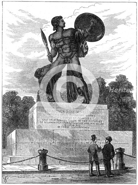 The statue of Achilles, London, 1891. Artist: Unknown