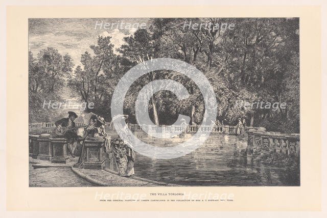 The Villa Torlonia, from the original painting by Joseph Castiglione in the collec..., 19th century. Creator: Anon.