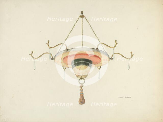 Chandelier, 1939. Creator: Edward Jewett.