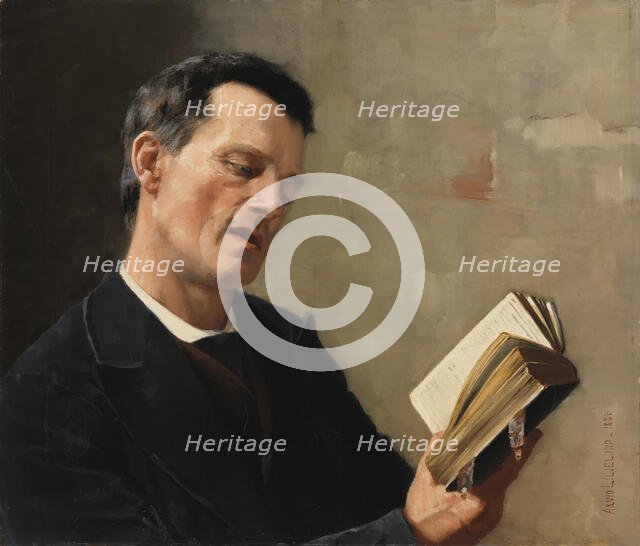 Man Singing Hymn, 1884. Creator: Arvid Liljelund.