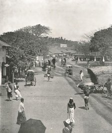 Street scene near the Town Hall, Colombo, Ceylon, 1895.  Creator: W & S Ltd.