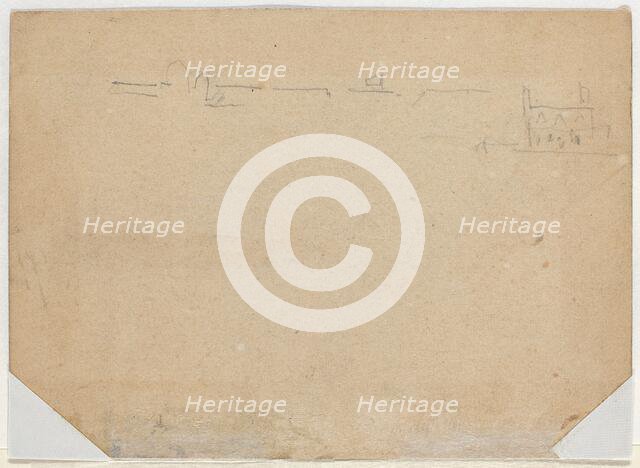 Roof Line [verso], 1862. Creator: Winslow Homer.