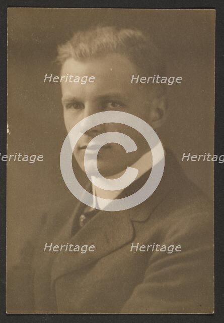 Portrait of a Man with Crew Cut, 1907-1943. Creator: Louis Fleckenstein.