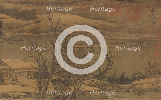 Streams and Mountains Under Fresh Snow, ca. late 12th century. Creators: Liu Songnian, Gao Keming.