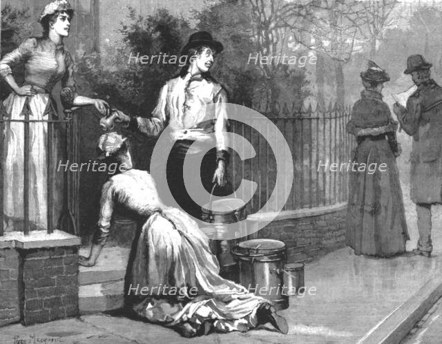 ' Madame Leroux'; By Francis Eleanor Trollope; Whereapon the housemaid said she know'd the young man Creator: Percy Macquoid.