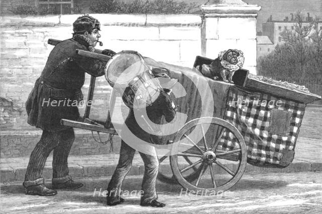 ''An Insult to the Profession; The renewal of the Muzzling Order--Dog Toby Muzzled', 1890. Creator: Unknown.