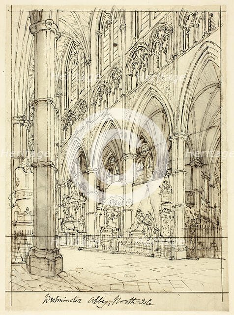Study for Westminster Abbey, from Microcosm of London, c. 1809. Creator: Augustus Charles Pugin.