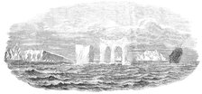 Passage of the Ship "Medway" through Icebergs, on her homeward voyage from Melbourne, 1854. Creator: Unknown.