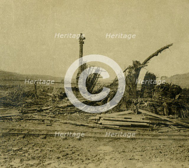 The Calvary at Les Éparges, northern France, c1914-c1918.  Artist: Unknown.