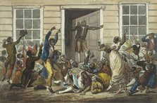 Black Methodists Holding a Prayer Meeting, 1811-ca. 1813. Creator: Pavel Petrovic Svin'in.