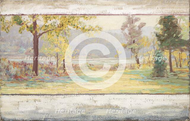 Sketch for Sun Room of Indianapolis City Hospital, about 1914. Creator: John Ottis Adams.