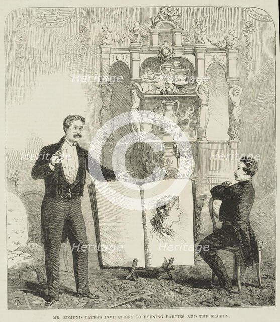Mr Edmund Yates' Invitations to Evening Parties and the Seaside, 1863. Creator: Unknown.