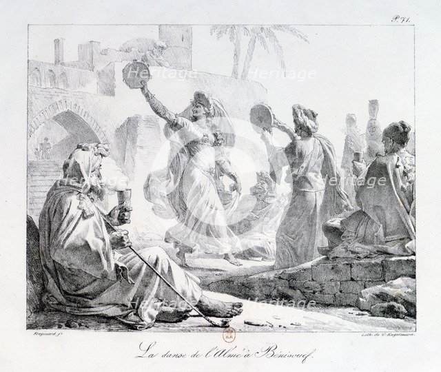 'The Dance of the Alme, Beni Souef', Egypt, 1819. Artist: G Engelmann
