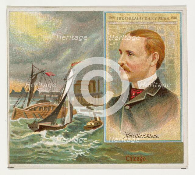 Melville E. Stone, The Chicago Daily News, from the American Editors series (N35) for Alle..., 1887. Creator: Allen & Ginter.