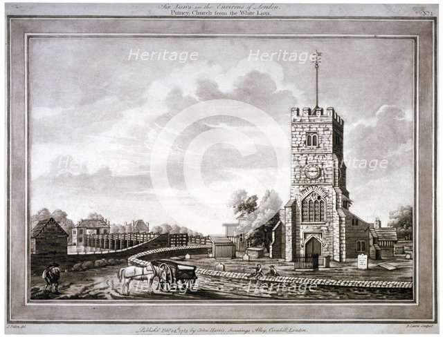 Church of St Mary, Putney, Wandsworth, London, 1783.  Artist: Robert Laurie