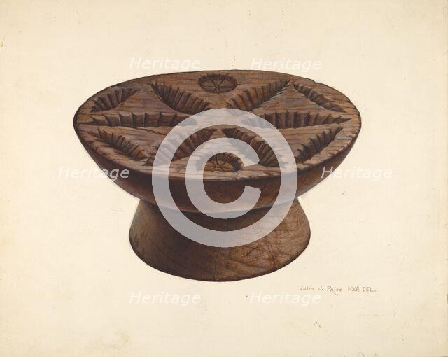 Butter Mold, c. 1939. Creator: John Price.