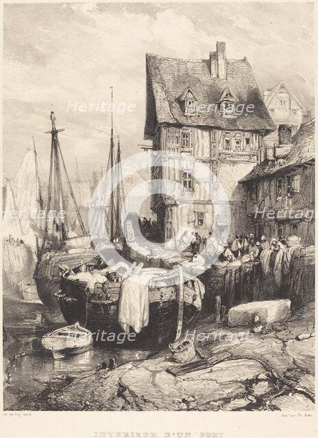 Intérieur d'un port, 1833. Creator: Eugene Isabey.