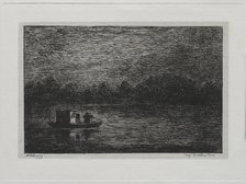 The Boat Trip: Night Voyage or Net Fishing (second version), 1861. Creator: Charles François Daubigny (French, 1817-1878).