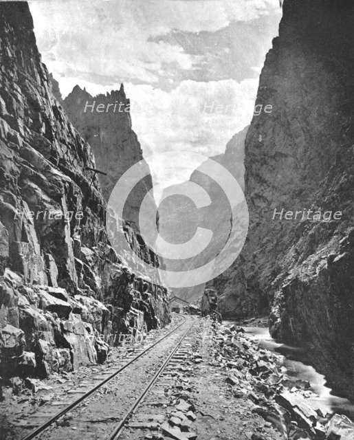 Royal Gorge of the Arkansas River, Colorado, USA, c1900.  Creator: Unknown.