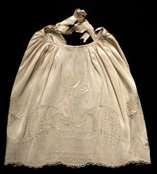 Embroidered Taffeta Apron, 1700s. Creator: Unknown.