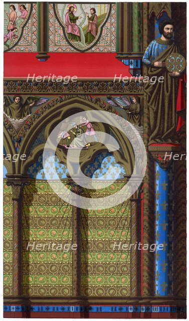 Decoration of the Sainte Chapelle, Paris, 13th century, (1870). Artist: Franz Kellerhoven