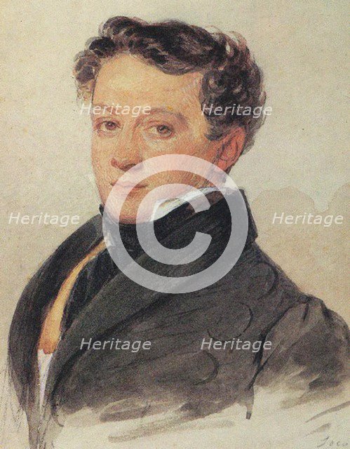 Portrait of Sergey Ivanovich Turgenev (1792-1827), 1810s. Artist: Sokolov, Pyotr Fyodorovich (1791-1848)