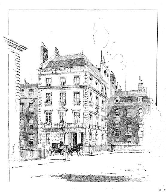 The late Lord Randolph Churchill: house where Lord Randolph Churchill died, Grosvenor Square, 1895. Creator: Unknown.