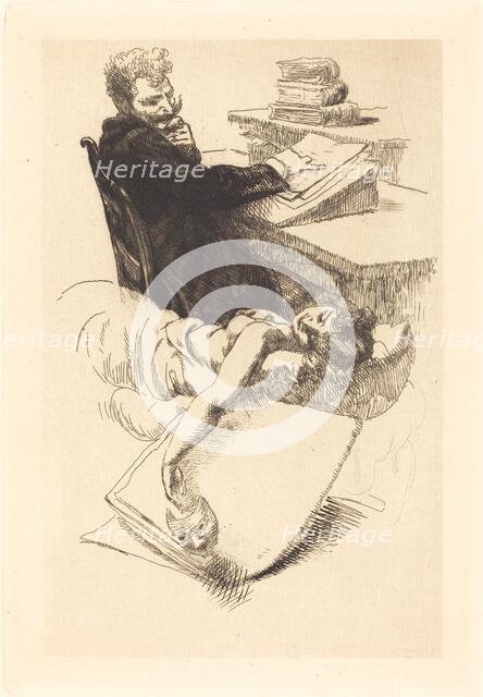 Frontispiece for "L'Affaire Clémenceau", 1905. Creator: Paul Albert Besnard.