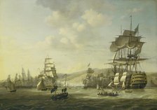 The Anglo-Dutch fleet in the Bay of Algiers..., 26 August 1816, 1818. Creator: Nicolaus Baur.