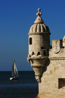 Belém Tower (Tower of Belém), Lisbon, Portugal, 16th century, 2008. Architectural detail. Creator: Unknown.