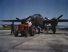 B-25 bomber planes at the North American Aviation, Incorporated..., Kansas City, Kansas, 1942. Creator: Alfred T Palmer.