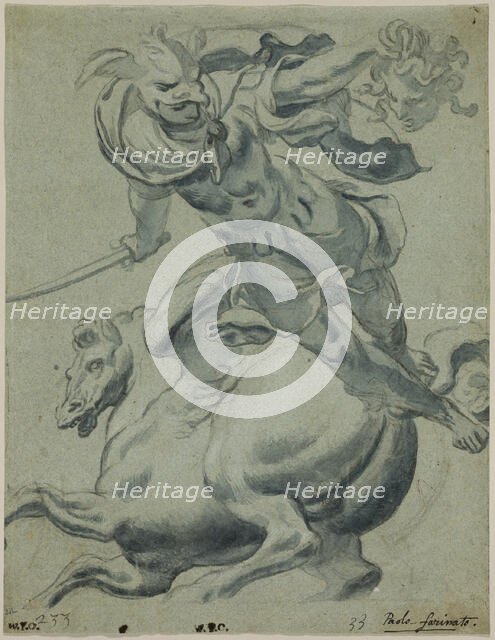 Perseus Holding the Head of Medusa, with Pegasus in the Background, n.d. Creator: Unknown.