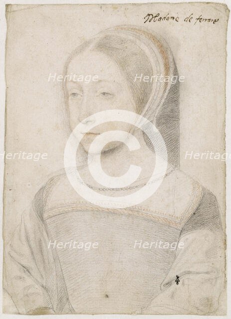 Portrait of Renée of France (1510-1574), Duchess of Ferrara, 1519. Creator: Clouet, Jean (c. 1485-1541).