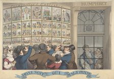 Honi. Soi. Qui. Mal. Y. Pense: The Caricature Shop of G. Humphrey, 27 St. James..., August 12, 1821. Creator: Theodore Lane.