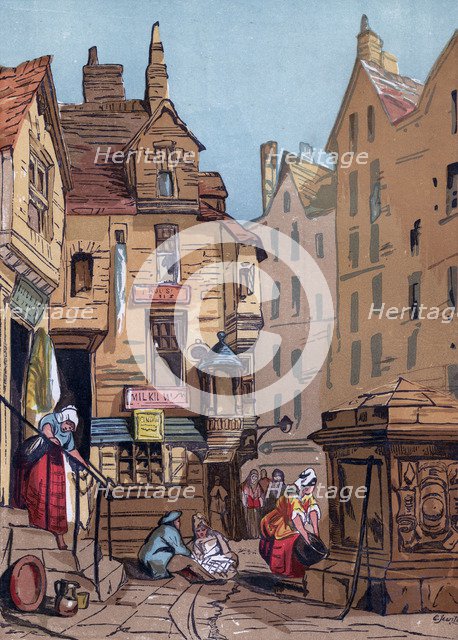 The house of John Knox, Edinburgh, 19th century.Artist: Edwin Jewitt