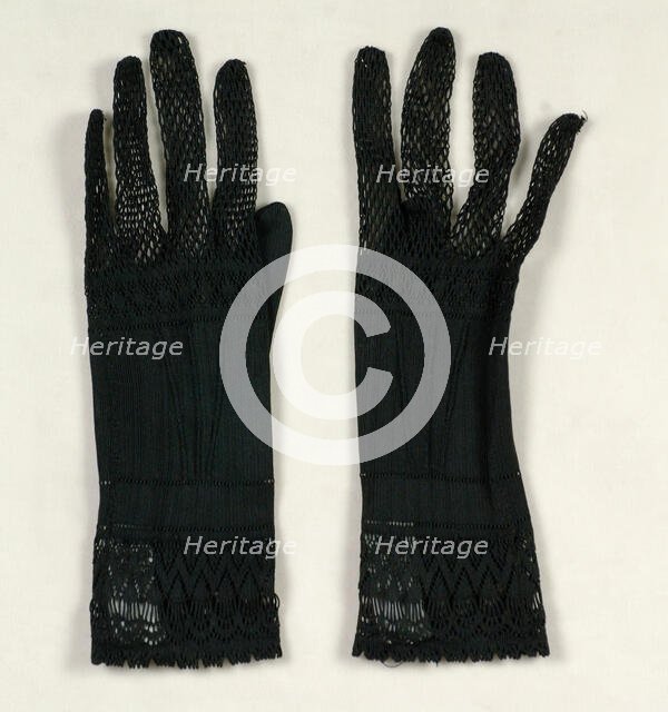 Gloves, American, ca. 1870. Creator: Unknown.