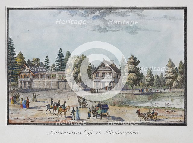Maisons russes. Café and Restaurant in Catharinhof, 1824.