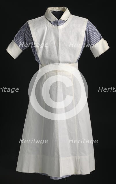 Nurse's uniform apron worn by Pauline Brown Payne, 1944. Creator: Unknown.