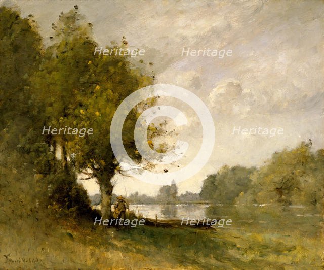 A Pond near Nangis, 1880-95. Creator: Paul-Désiré Trouillebert.