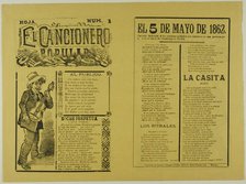El cancionero popular, hoja num. 1 (The Popular Songbook, Sheet No. 1), n.d. Creator: José Guadalupe Posada.