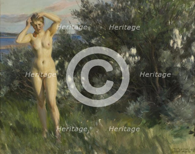 By Lake Siljan, 1905. Creator: Anders Leonard Zorn.