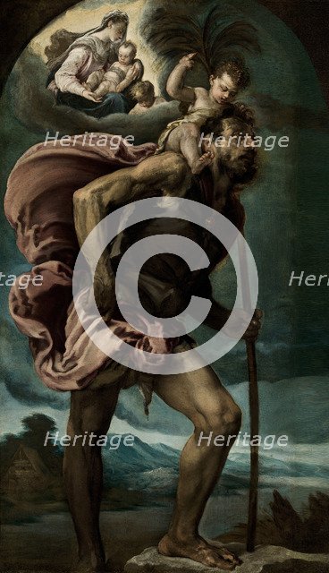 Saint Christopher, 1559. Artist: Bassano, Jacopo, il vecchio (ca. 1510-1592)