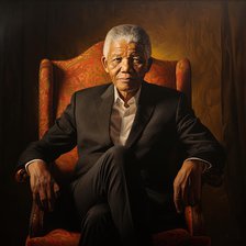 AI IMAGE - Portrait of Nelson Mandela, 2000s, (2023). Creator: Heritage Images.