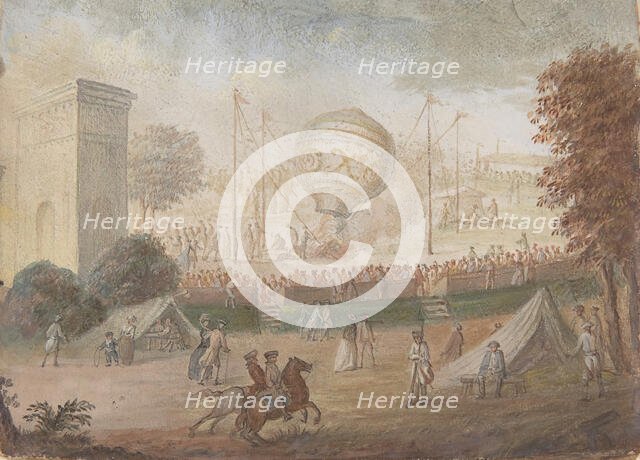 Designs for Top and Four Sides of a Snuffbox with Scenes depicting the Ascent..., ca. 1784-89. Creator: Anon.