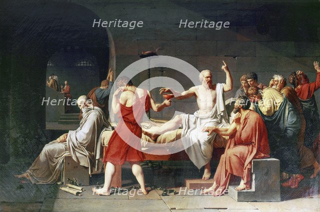  'The Death of Socrates', 4th century BC, (1787). Artist: Jacques-Louis David