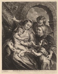 The Holy Family with the Goldfinch. Creator: Boetius Adams Bolswert.