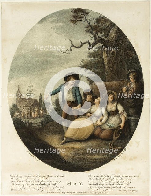 May, August 30, 1793. Creator: Francesco Bartolozzi.