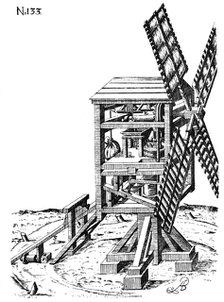 Post mill, 1620. Artist: Unknown