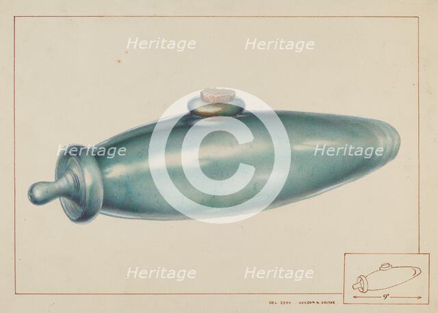 Nursing Bottle, c. 1938. Creator: Gordon Saltar.