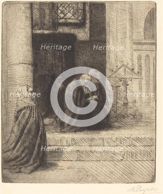 Interior of a Church (Interieur d'eglise). Creator: Alphonse Legros.